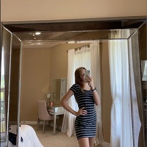 Grey Striped Dress